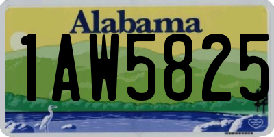 AL license plate 1AW5825