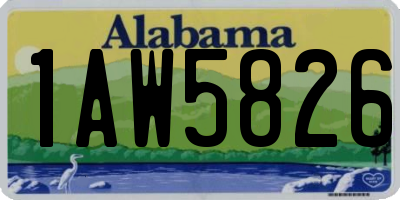 AL license plate 1AW5826