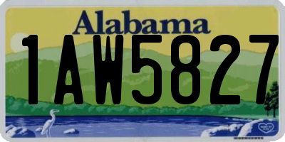 AL license plate 1AW5827