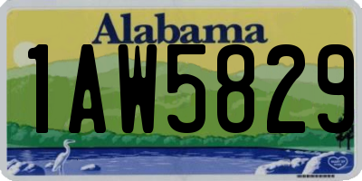 AL license plate 1AW5829