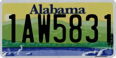 AL license plate 1AW5831