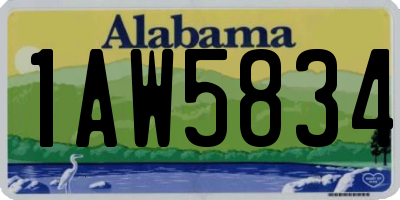 AL license plate 1AW5834