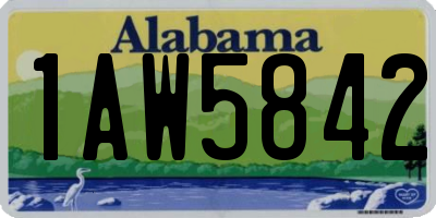 AL license plate 1AW5842