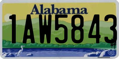 AL license plate 1AW5843