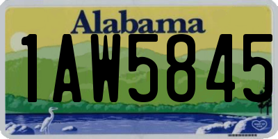 AL license plate 1AW5845