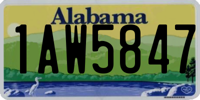 AL license plate 1AW5847