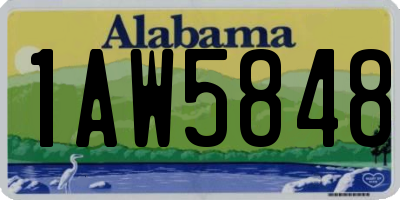 AL license plate 1AW5848