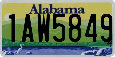 AL license plate 1AW5849