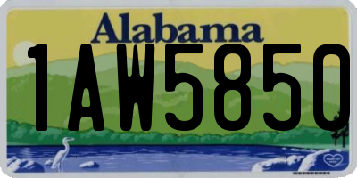 AL license plate 1AW5850