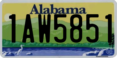 AL license plate 1AW5851