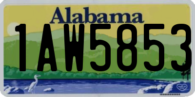 AL license plate 1AW5853