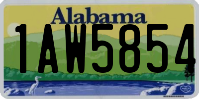 AL license plate 1AW5854