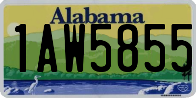 AL license plate 1AW5855