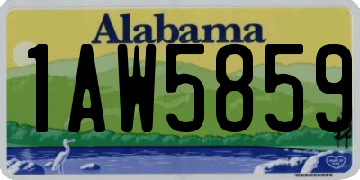 AL license plate 1AW5859