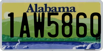 AL license plate 1AW5860