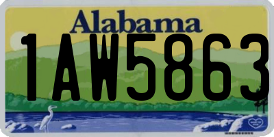 AL license plate 1AW5863