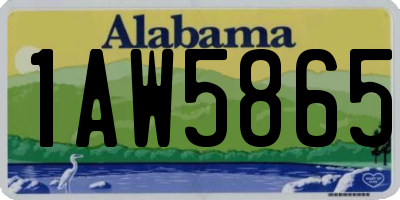 AL license plate 1AW5865