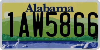 AL license plate 1AW5866