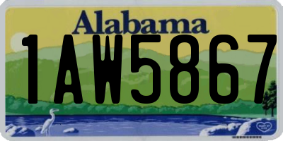 AL license plate 1AW5867