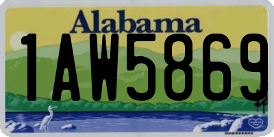 AL license plate 1AW5869