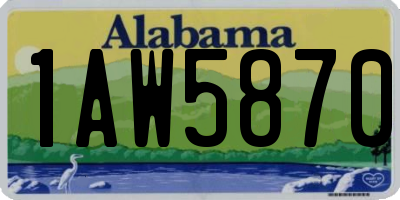 AL license plate 1AW5870