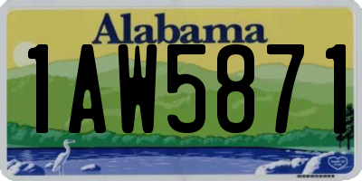 AL license plate 1AW5871