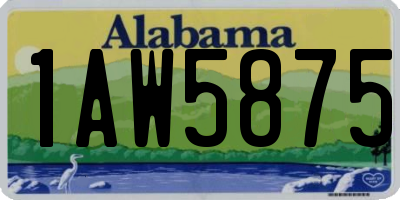 AL license plate 1AW5875