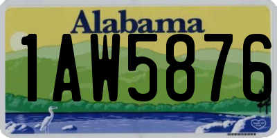 AL license plate 1AW5876