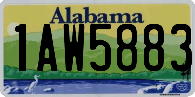 AL license plate 1AW5883