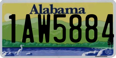 AL license plate 1AW5884