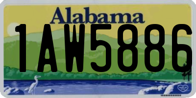 AL license plate 1AW5886