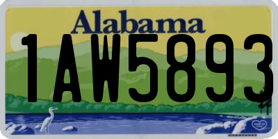 AL license plate 1AW5893