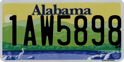 AL license plate 1AW5898