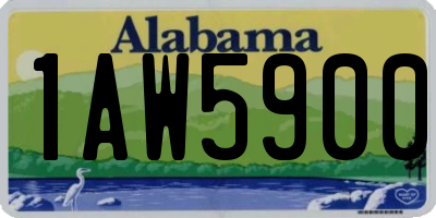 AL license plate 1AW5900
