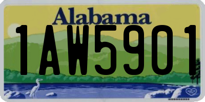 AL license plate 1AW5901