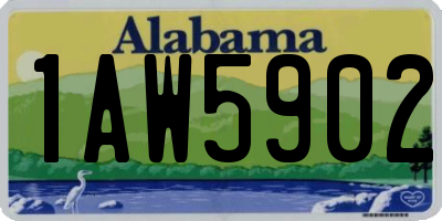 AL license plate 1AW5902