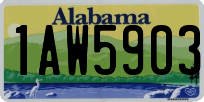 AL license plate 1AW5903