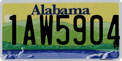 AL license plate 1AW5904