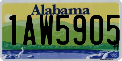 AL license plate 1AW5905