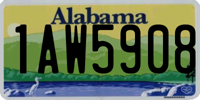 AL license plate 1AW5908