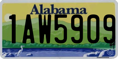 AL license plate 1AW5909