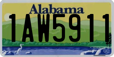 AL license plate 1AW5911