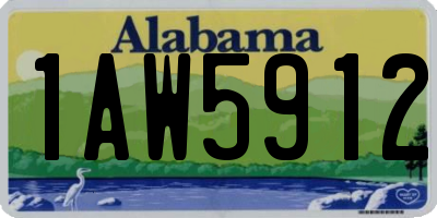 AL license plate 1AW5912