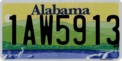 AL license plate 1AW5913