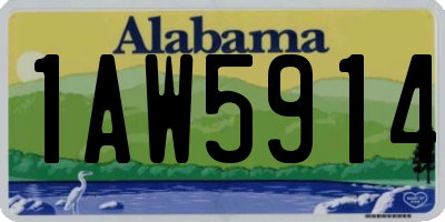 AL license plate 1AW5914
