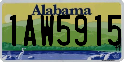 AL license plate 1AW5915