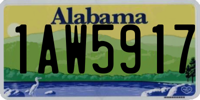 AL license plate 1AW5917