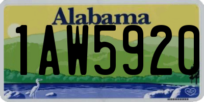 AL license plate 1AW5920