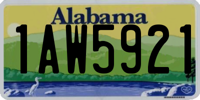 AL license plate 1AW5921