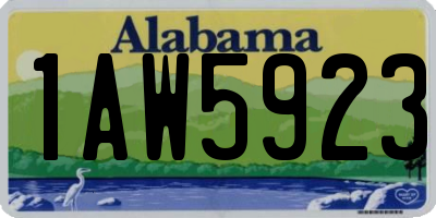 AL license plate 1AW5923